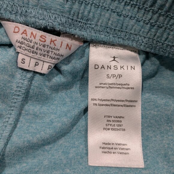 Danskin Women's Reverie Shorts Blue Ocean Heather, Size Small, Side Pockets - Picture 7 of 10